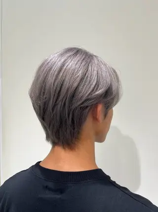 ショート カラー メンズ 【センターパート/ マッシュ】ryokaのヘアスタイル