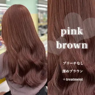 ロング カラー 韓国風艶髪🎀 暖色カラー🤍のヘアスタイル
