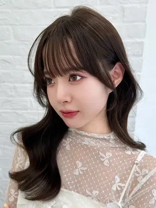 セミロング 映える顔まわり/前髪 特化 💗 ユキマのヘアスタイル