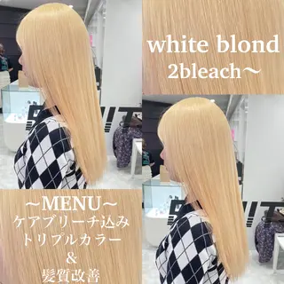 ロング カラー ハイトーン/ダブルカ ラー/RINKA🎀のヘアスタイル