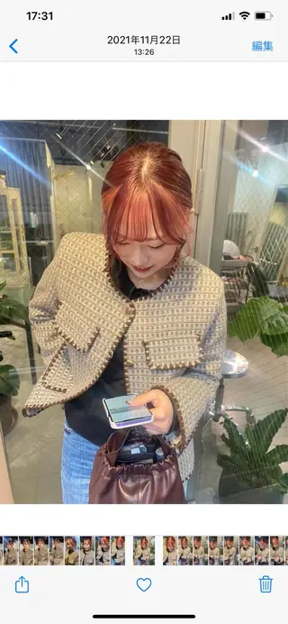 ミディアム カラー パーマ ヘアアレンジ GIVET (ジヴェ)所属・撮影モデル募集 🦋soemikaのヘアスタイル