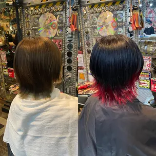 ショート カラー ヘアアレンジ メンズ haco+所属・🌈派手髪エクステ ブレイズ🌈ひろとのヘアスタイル