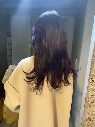 セミロング カラー お任せヘア☘️☘️ 及川渚のヘアスタイル