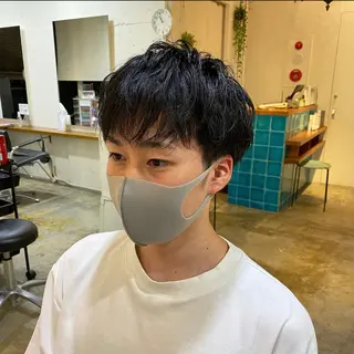 ショート メンズ JINKIメンズ特化 メンズカットパーマのヘアスタイル