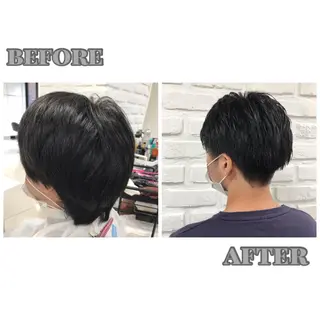 ショート メンズ 【暖色カラー特化】 中山由梨のヘアスタイル