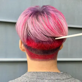 ショート カラー direction所属・派手髪デザインカラー ヒロカのヘアスタイル