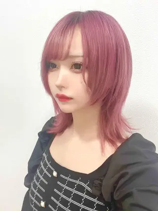 ミディアム カラー ヘアアレンジ 🐺ウルフの神🐺 /カラー/けいすけのヘアスタイル