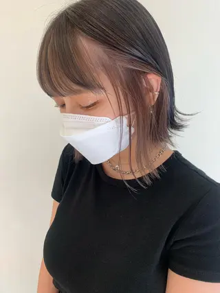 ミディアム カラー 馴染ませNo.1🧃 エクステ・アレンジのヘアスタイル
