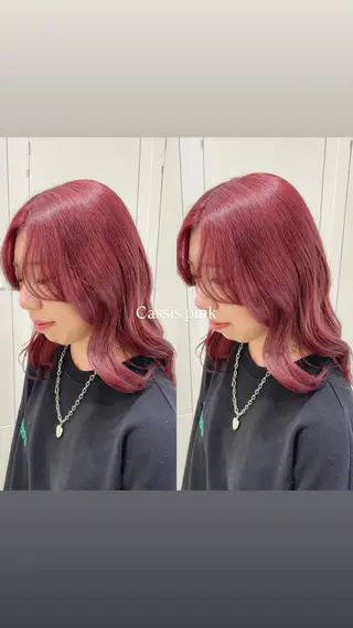 セミロング カラー 艶髪/ハイトーン ️🫧rino🫧のヘアスタイル