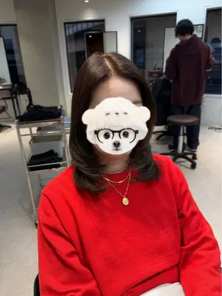 ミディアム カラー 梅田／髪質改善カラー caho💙のヘアスタイル