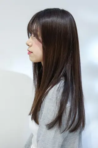 ロング カラー パーマ ヘアアレンジ ブリーチ/ヘアケア/ 艶髪/イギチハルのヘアスタイル