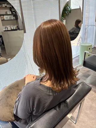 ミディアム カラー 井手 素子のヘアスタイル