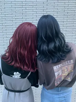 ミディアム カラー ヘアアレンジ 💕上野美容師☁ ブリーチ💖サワのヘアスタイル