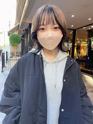 ミディアム カラー 髪質改善will hairdesignのヘアスタイル