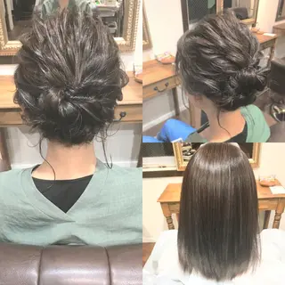 ミディアム セミロング ロング カラー ヘアアレンジ As hair所属・柔らか垢抜けｶﾗｰと ｶｯﾄ🫧ASUKAのヘアスタイル