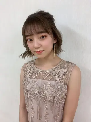 ショート カラー パーマ ヘアアレンジ ボブヘアカット Rikapi❤️のヘアスタイル