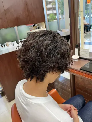 ショート パーマ メンズ AROH  men's cut&men's perm 船橋店所属・🧊メンズ特化🧊 高木航希のヘアスタイル