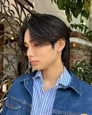 パーマ メンズ nico TOKYO所属・ニュアンス/ センターパート/イノのヘアスタイル