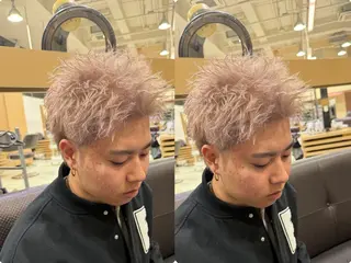 ショート カラー メンズ シャドウパーマ/ピン パーマ/だいじゅのヘアスタイル