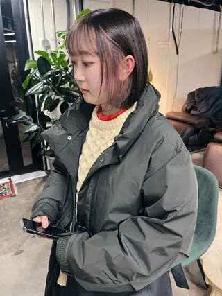 ミディアム TAS所属・岩田 良/ブリーチカラーのヘアスタイル