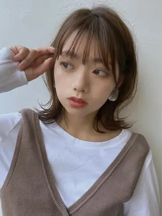 セミロング カラー 🥣 hashi 🛋️のヘアスタイル