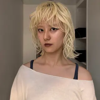 ミディアム 似合わせ 暖色 カラー🫧MIU☆のヘアスタイル