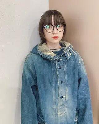 ショート カラー ボブパーマコテ巻き風 パーマNo1深江秀平のヘアスタイル