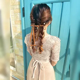 ロング お子様と美容室🧸 HidamaRi絢菜のヘアスタイル