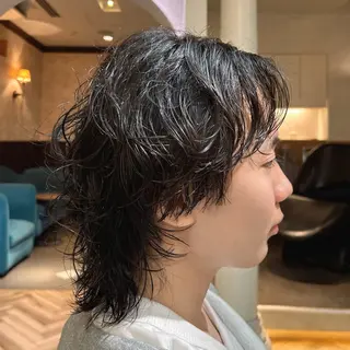 ミディアム パーマ メンズ 池袋/韓国メンズヘア ❤️💙軸丸みうのヘアスタイル