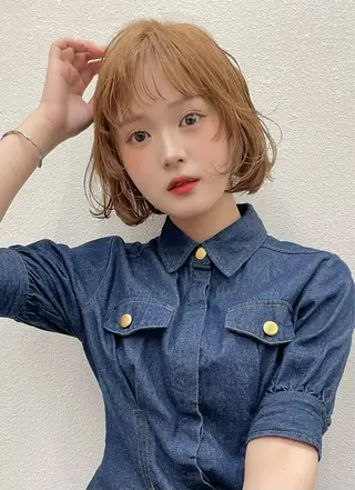 パーマ レイヤー/暖色カラー /パーマ/落合 歩夢のヘアスタイル