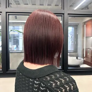 ミディアム カラー 表参道/センター パート/SOTAのヘアスタイル