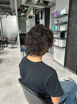 ミディアム パーマ ヘアアレンジ メンズ NEXT NEO所属・メンズヘア静岡 ✂︎Ryuheiのヘアスタイル