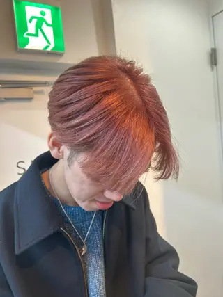 ショート カラー メンズ sunc所属・梅田l大人韓国ヘア レイヤー×艶カラーのヘアスタイル