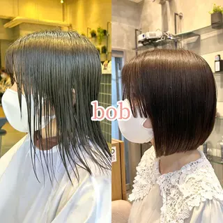 ショート ボブ・レイヤー 田中 励也のヘアスタイル