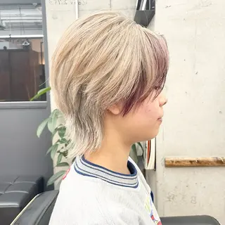 ショート カラー メンズ ✂︎ウルフ・ショート ✂︎MIKUNIのヘアスタイル