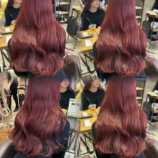 カラー Rinka暖色カラー /縮毛矯正/梅田のヘアスタイル