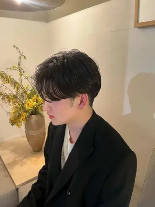 メンズ casi所属・ボブパーマ🥣KON コンナツミのヘアスタイル