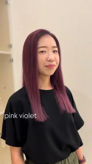 ロング カラー 似合わせカット暖色 カラーhiyonaのヘアスタイル