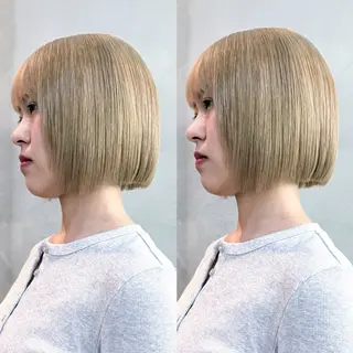 ショート カラー La fith hair charme 渋谷店【ラフィス ヘアー シャルム】所属・ボブ🫧縮毛🫧渋谷 KURUMI💛のヘアスタイル
