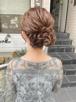 セミロング カラー ヘアアレンジ GO TODAY  SHAiRE SALON岡山所属・Sana/ 耳ツボ/インナーのヘアスタイル