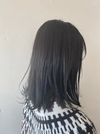 ミディアム カラー stylist🎨 aye牧野莉香のヘアスタイル