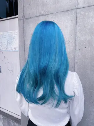 ロング カラー ヘアアレンジ 韓国レイヤーカット/ 儚げカラーチナツのヘアスタイル