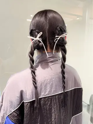 ロング カラー パーマ ヘアアレンジ 💖美髪矯正💖 辻未侑のヘアスタイル