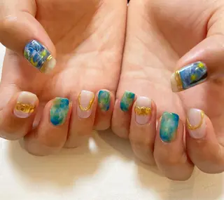 セミロング ネイル Re:st〔リスト〕所属・ayane Re:st〔リスト〕のネイルデザイン