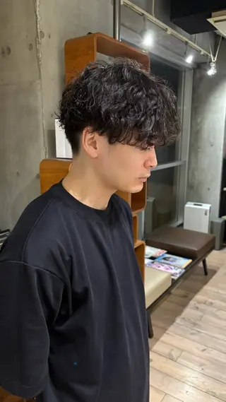 ショート パーマ メンズ fifth 原宿　【フィフス】所属・fifth/メンズ パーマ/川﨑泰就のヘアスタイル
