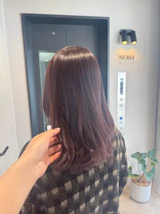 セミロング カラー 未 来カットモデル無料のヘアスタイル