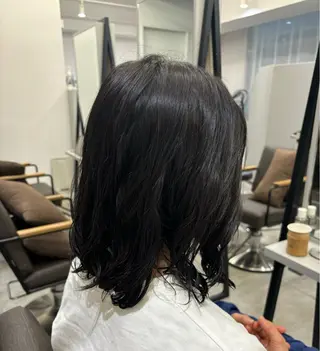 ミディアム カラー メンズパーマ/透明感 カラー/影山乃愛のヘアスタイル