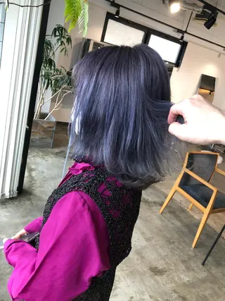 ミディアム カラー ハイトーン/レイヤー /ケアブリーチ石川治のヘアスタイル