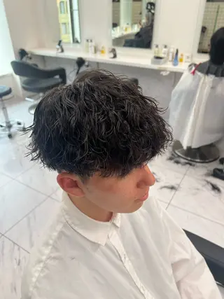 ショート カラー パーマ メンズ 韓国レイヤーカット /REIのヘアスタイル