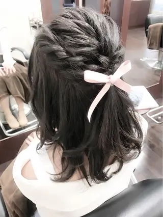 ミディアム ヘアアレンジ 沢田 瞳のヘアスタイル